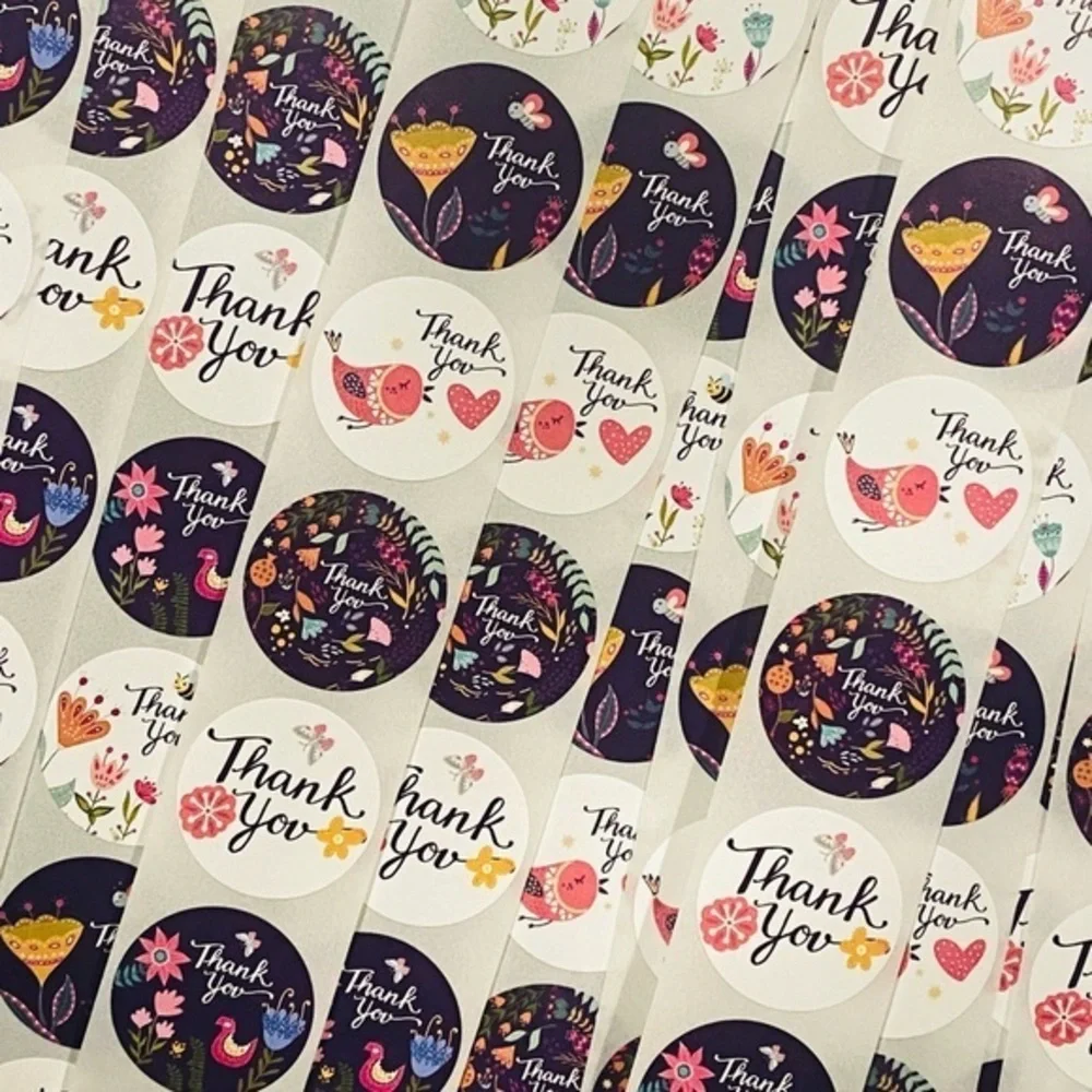 40 Small Thank You Stickers! (Quarter Size)